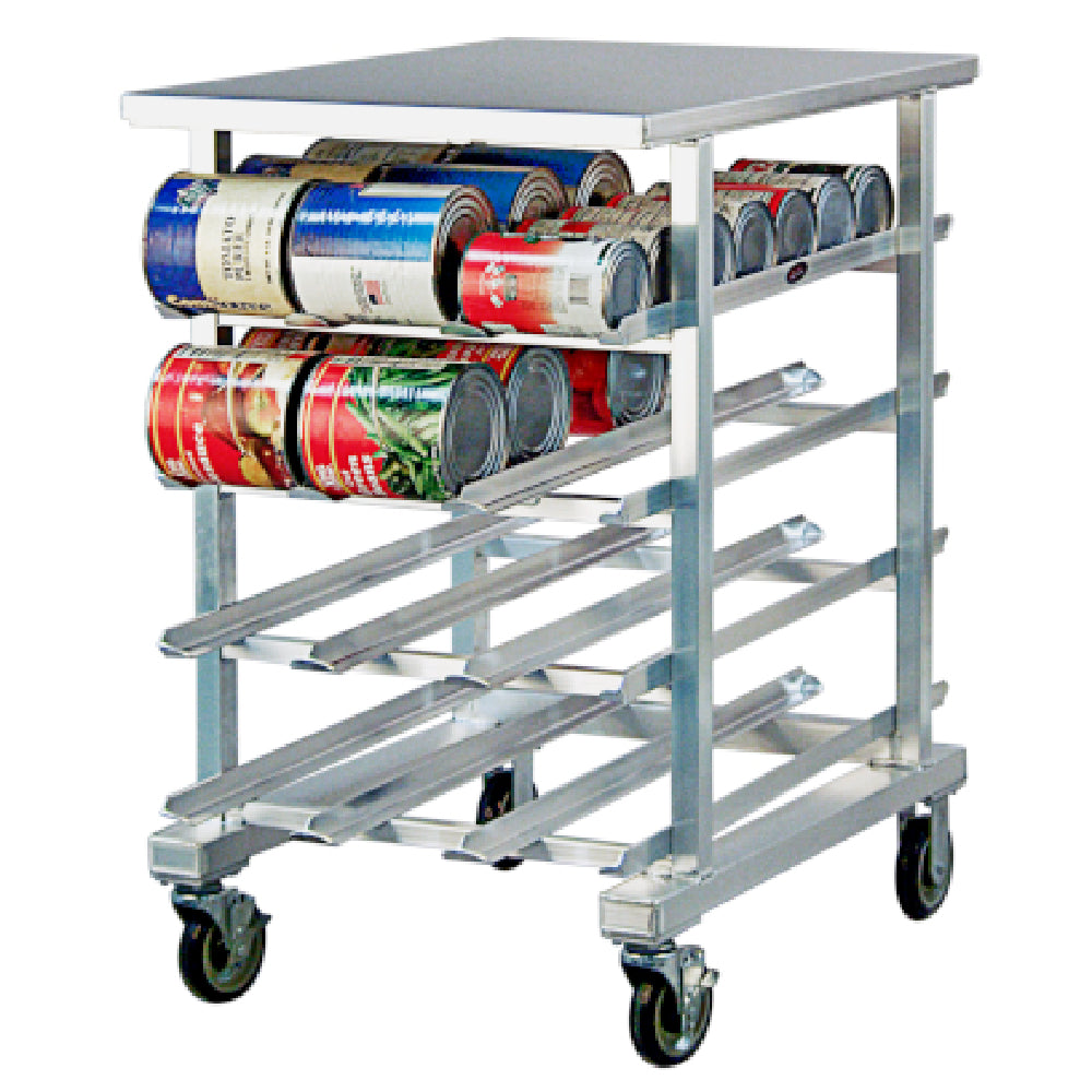 AllPoints 14517 Mobile Can Rack Half Size Alum Worktop