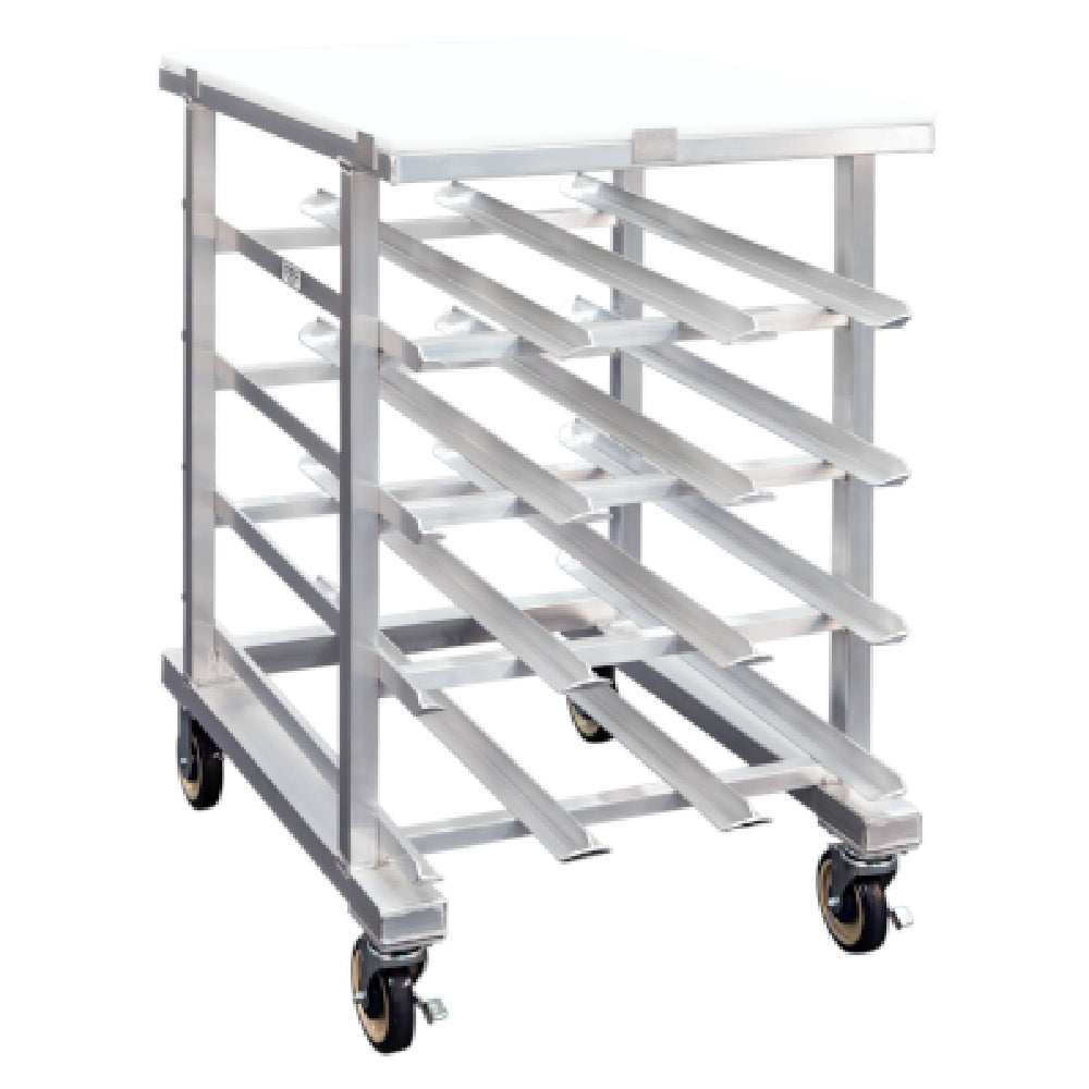 AllPoints 14518 Mobile Can Rack Half Size Poly Worktop