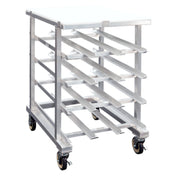 AllPoints 14518 Mobile Can Rack Half Size Poly Worktop