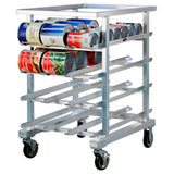 AllPoints 14522 Mobile Can Rack Half Size No Top