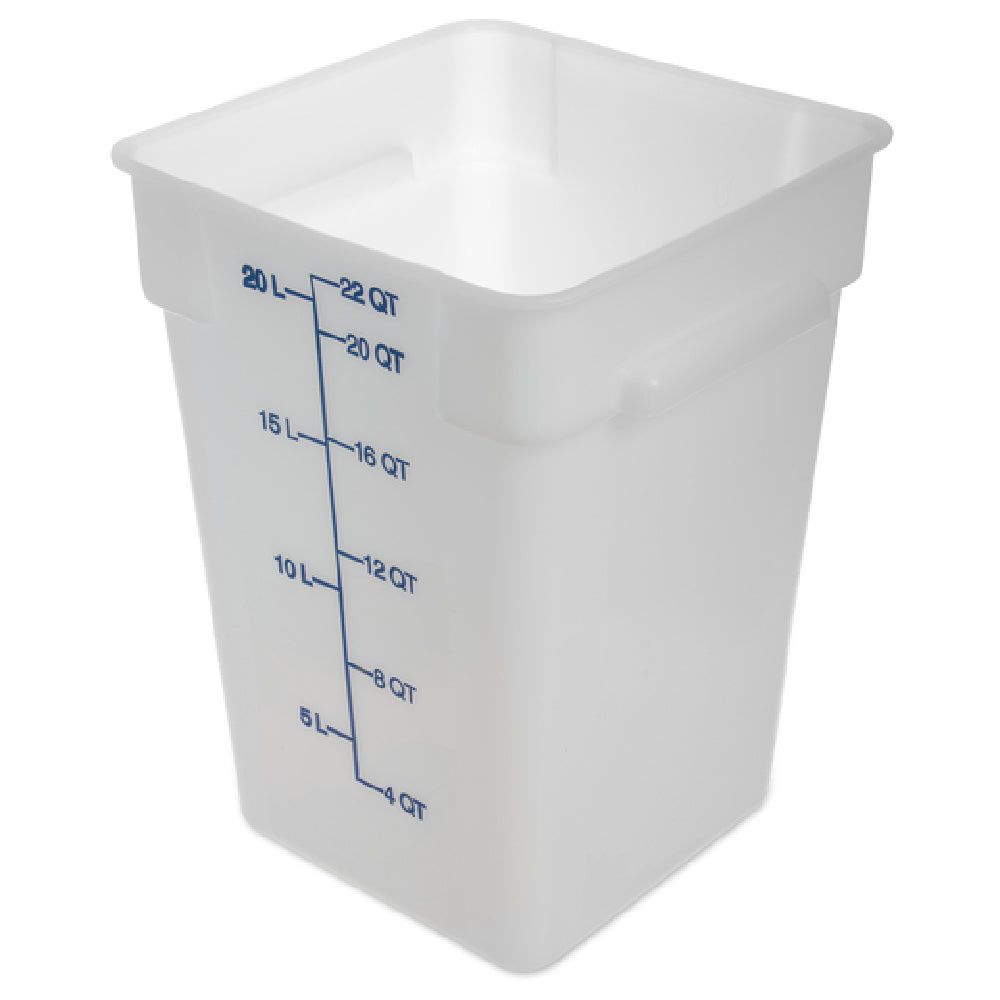 Carlisle 11966PE02 Carlisle Squares Food Storage Container 22 Qt. 11-1/8" X 15-3/4"H