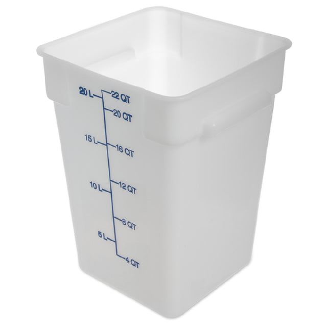 Carlisle 11966PE02 Carlisle Squares Food Storage Container 22 Qt. 11-1/8" X 15-3/4"H