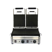 Omcan 19937 (PG-CN-0711-R) Panini Grill Double 10" X 18" Cooking Surface
