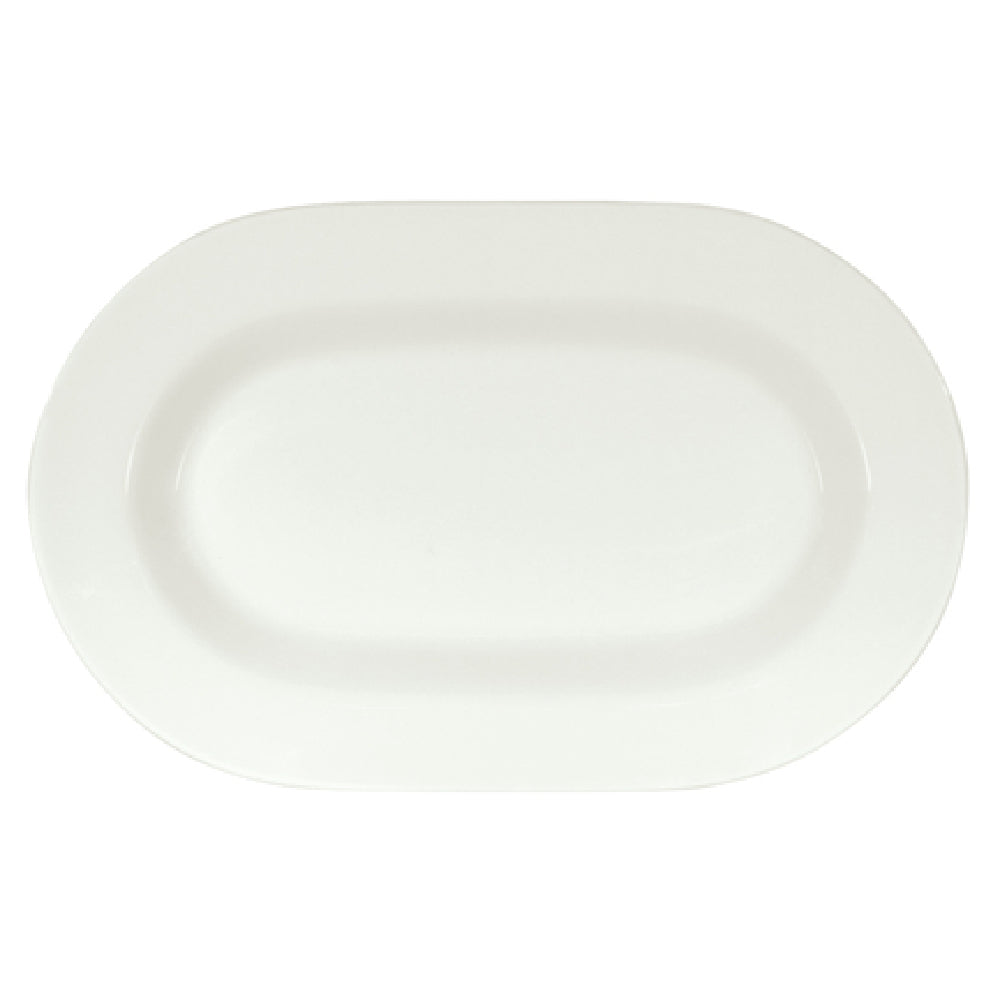 Libbey 9402018 (Formerly Syracuse China) Racetrack Plate 7-1/4" X 4-1/2" Oblong