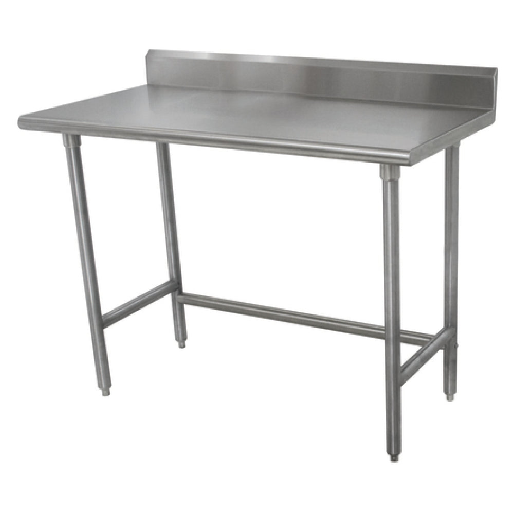Advance Tabco TKLAG-305-X Special Value Work Table 60"W X 30"D 16 Gauge 430 Stainless Steel Top With 5"H Backsplash