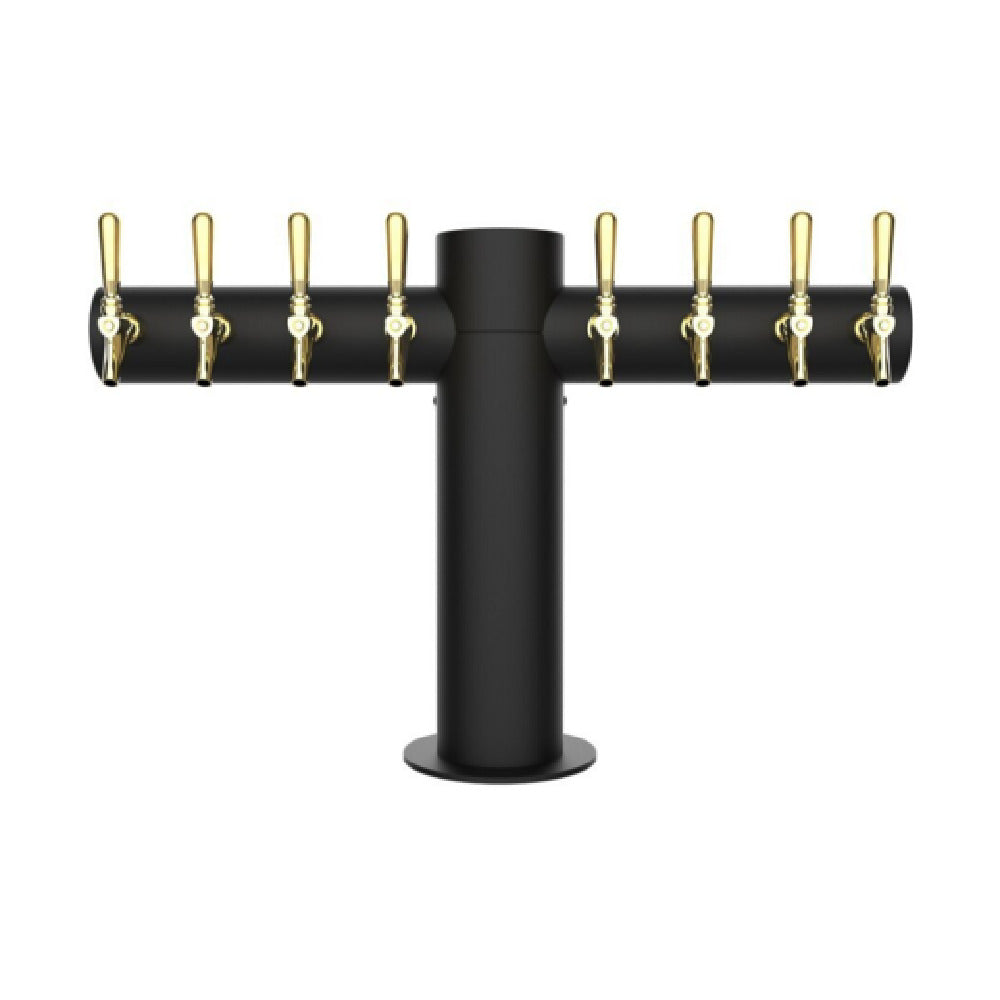 Micro Matic METRO-T-8MBKR Metropolis "T" Tower 8 Faucet Powder Coat Matte Black