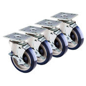 Krowne 30-107S Krowne Economy Series 4" X 4" Plate Caster Swivel With Brake 5" Diameter