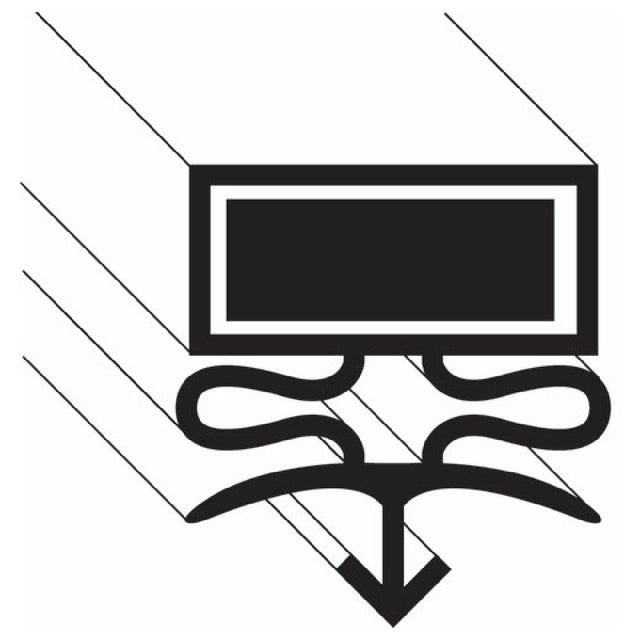 TRUE 810848 Gasket Cooler 15"x1 1/2" R Blk