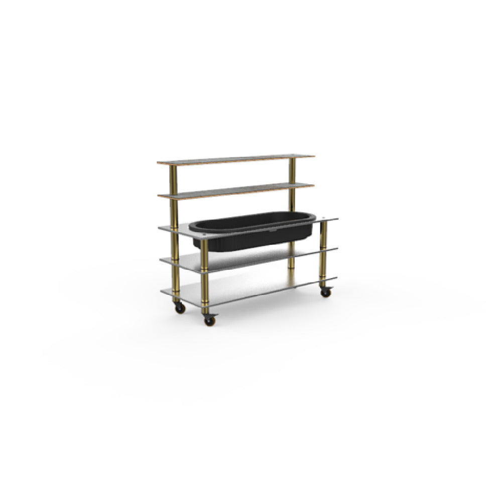 Steelite MGCMLC03GBXW Mogogo Buffet Solutions Modular Pro Back Bar 5-tier 71" X 29-1/2" X 60-1/2"