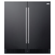 Summit FFRF3070BL - Undercounter Refrigerator-Freezer, 30" Wide, French Door Swing