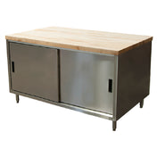 BK Resources CMT-3060S Chef Table Cabinet Base With Sliding Doors 60"W X 30"D X 34-3/4"H Overall Size