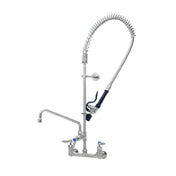 T&S Brass S-0133-12-CR-BJ EverSteel 8” Wall Mount Mixing Faucet With Body Add-on Faucet