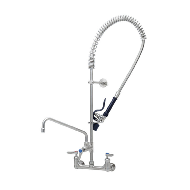 T&S Brass S-0133-12-CR-BJ EverSteel 8” Wall Mount Mixing Faucet With Body Add-on Faucet