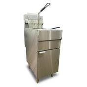 Omcan 46019 (CE-CN-0025-FN) Natural Gas Fryer Floor Model 15.5"W