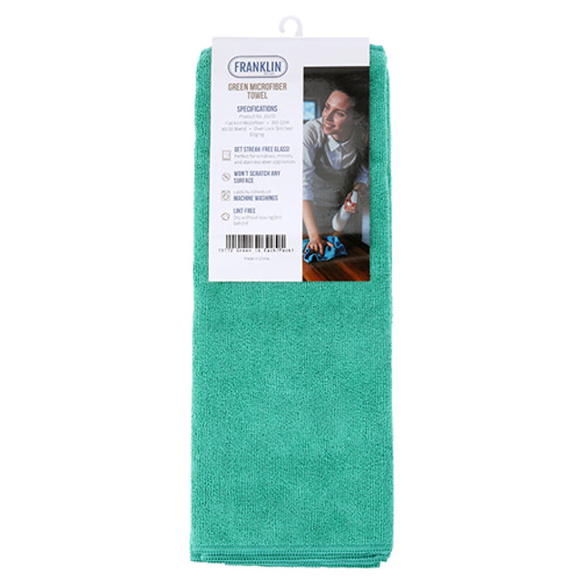 AllPoints 15172 16x16in Microfiber Towel 6 Pack Green