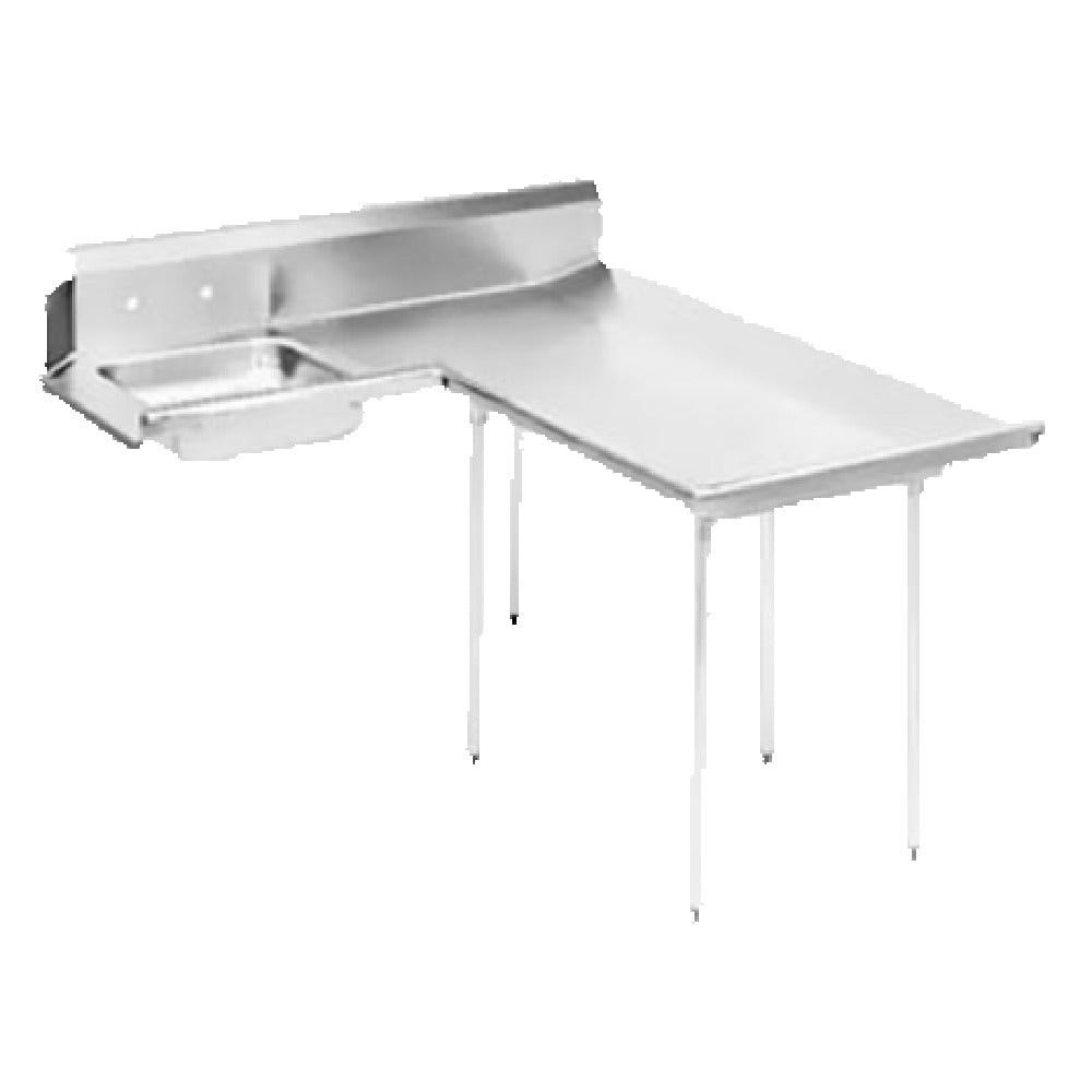 Advance Tabco DTS-D60-108R Dishlanding-Soil Dishtable L-shaped With Landing Attaches To Right Of Dish Machine Operator