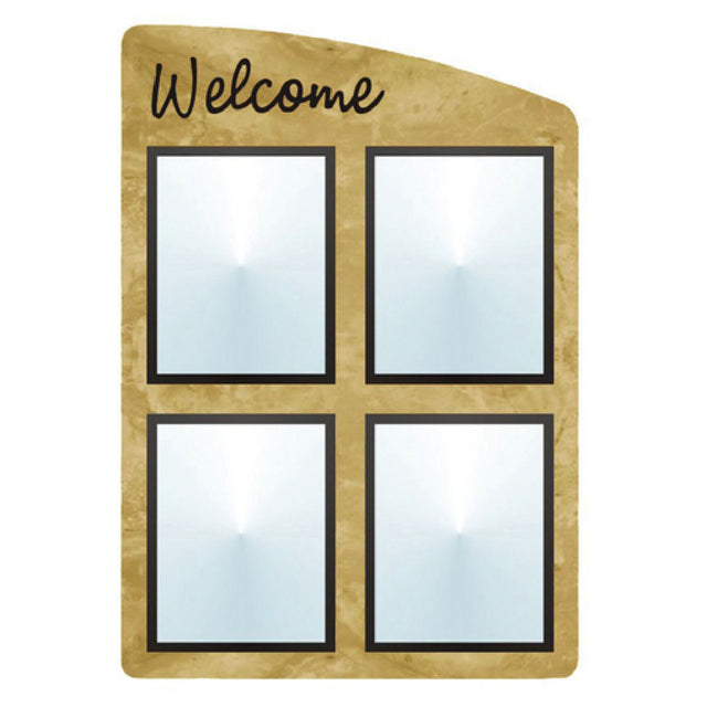 Hubert 46240 - Menu Board, 4-pocket, Wall-mount