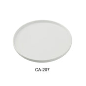 Yanco CA-207 Cambria Dinner Plate 7-1/4" Dia. X 7/8"H Porcelain With Aluminum