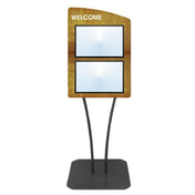 Hubert 27795 - Menu Board, 2-pocket, Floor Stand