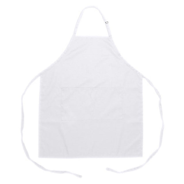 KNG 1557WHT Kng 32 In Bib Apron White 2 Pockets