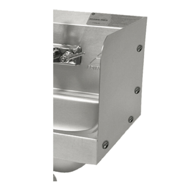 Advance Tabco 7-PS-13D Bolted Side Splash 12"H (installed Height) For ADA Compliant Hand Sinks
