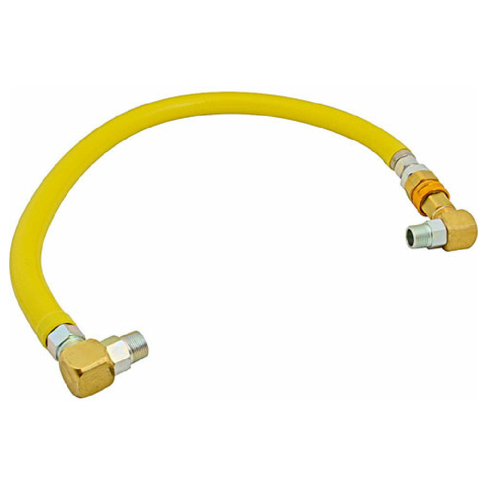 T&S Brass TSHG4E48S Gas Hose Flex Ctd 1 X 48 W/90 (5 3/ 4 O.d )