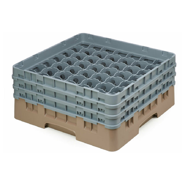 Cambro 49S638184 Camrack® Glass Rack With (3) Soft Gray Extenders Full Size