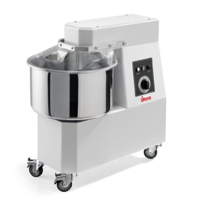 Sirman 40874066 HERCULES 40 Spiral Dough Mixer 43 Qt. Stainless Steel Bowl Interlocked Lid With Feed Opening