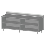 SPG 10CBT-30B - Universal Stainless Work Table, Cabinet Base With Open Front, 120"W X 30"D