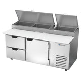 Beverage Air DPD72HC-2 Pizza Top Refrigerated Counter Two-section 72"W
