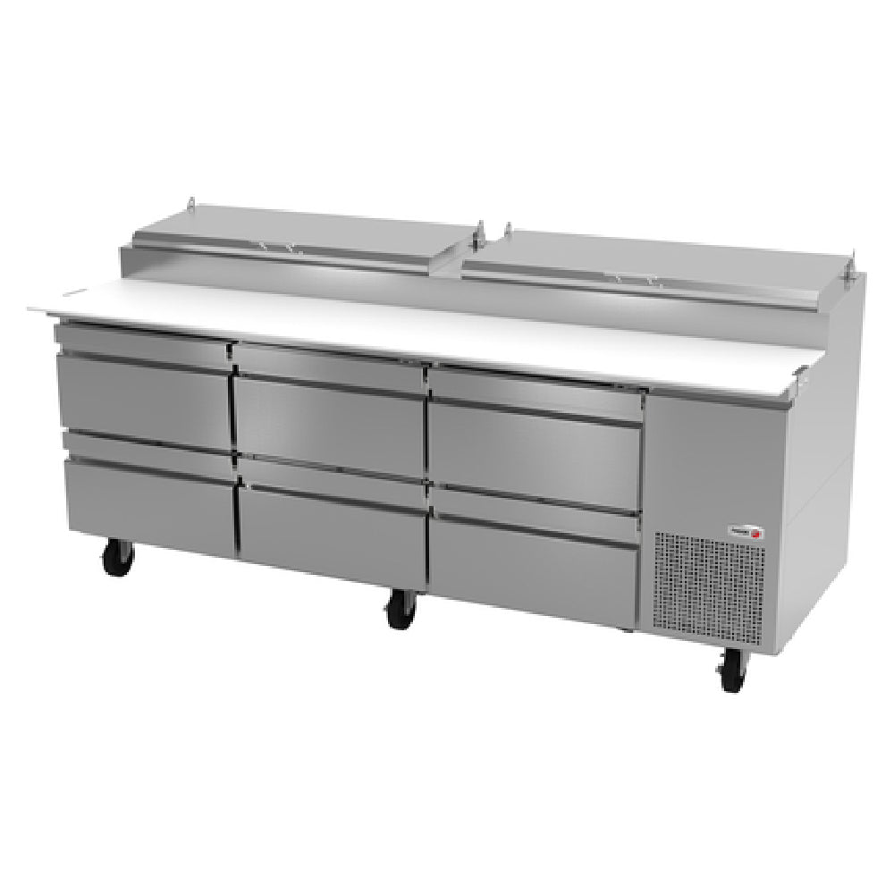 Fagor Refrigeration FPT-93-D6 19067008 Refrigerated Pizza Prep Table 93"W 26.5 Cu.ft. Capacity