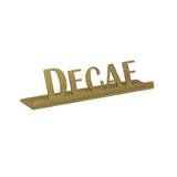 Service Ideas 1C-ST-DECAF-SIGN-VG Service Ideas Laser Cut ID/Table Sign 18/8 Stainless