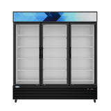Koolmore MDR-3GD-63C - Merchandiser Refrigerator, Three-sections, 70-4/5"W