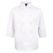 AllPoints 1661XL Xl White Chef Coat 3/4 Sleeve