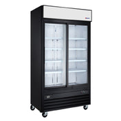 Omcan 50131 (RE-CN-0039-HC-BK) Merchandiser Refrigerator Reach-in Two-section