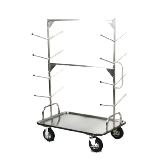 Forbes Industries 2569 Ski Transport Cart Brushed Stainless Steel 1" Square Tubular Frame