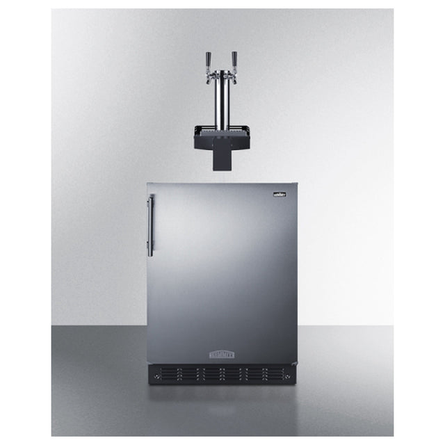 Summit SBC7BRSFLTWADA Floating Tap Built-In Beer Kegerator (requires No Alterations To Your Countertop)