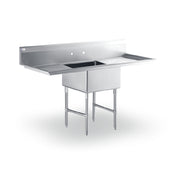 Steel Works Stainless SWS1C162012-24LR-318 Sink 18ga/304 Stainless Steel 25-1/2" X 64" X 43-3/4"H