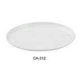 Yanco CA-312 Cambria Serving Platter 8-1/4"W X 12"D X 1-1/4"H Porcelain With Aluminum
