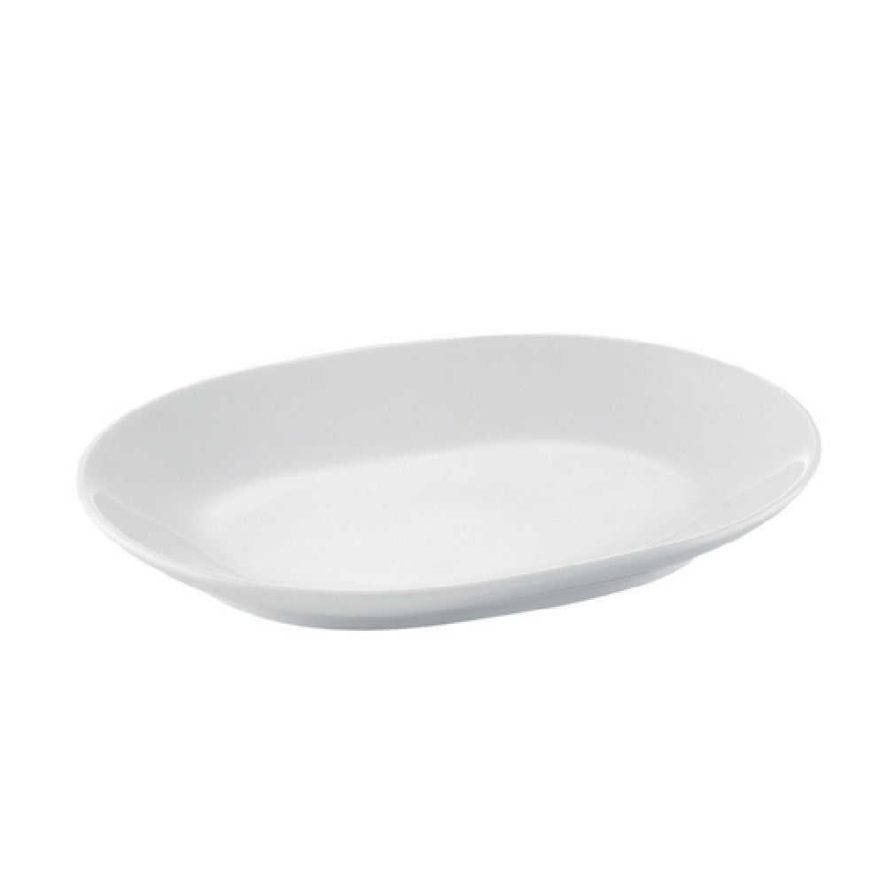 CAC China RCN-CD13 RCN Specialty D-End Platter 12-1/8"L X 9-1/8"W X 1-1/2"H Oblong