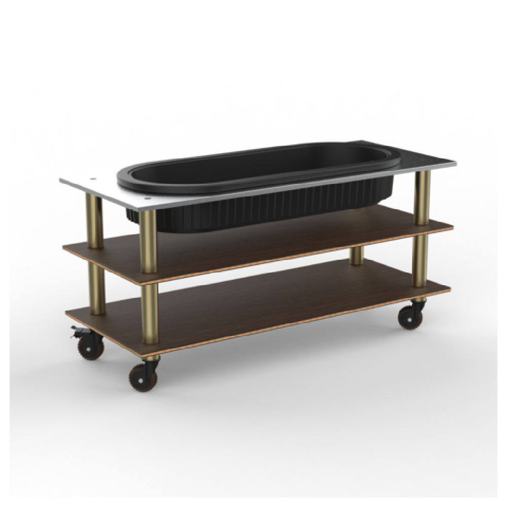 Steelite MGCMLE03WBXH - Modular Salad Bar Unit Mango Brushed Brass Heavy Du, 71.0" X 29.5" X 35.0"