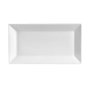 CAC China KSE-51 Kingsquare Platter 14-1/2"L X 8-1/4"W X 1-1/4"H Rectangular