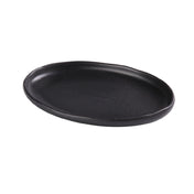 Yanco NB-212 Noble Black Plate 12-1/2"W X 8-1/4"D X 1-1/4"H Oval