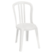 Grosfillex US495004 Miami Bistro Stacking Side Chair Slat Back Designed For Outdoor Use