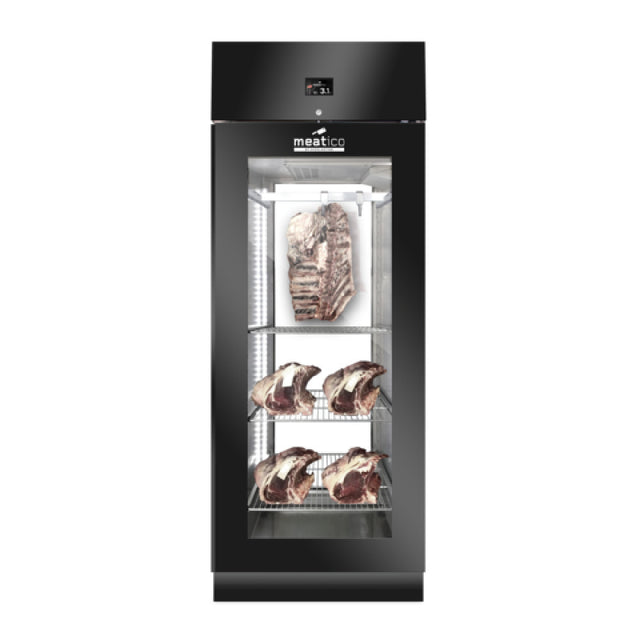 Invacus MEAT 700 PANORAMA Meatico MEAT 700 Panorama Dry Aging Cabinet (1) Triple Pane Glass Door & Solid Triple Pane Glass Back