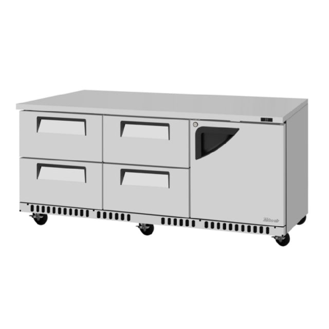 Turbo Air TUR-72SD-D4R(L)-FB-N Super Deluxe Series Undercounter Refrigerator Front Breathing Airflow