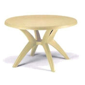 Grosfillex US526766 Ibiza Outdoor Table 46" Round With Umbrella Hole