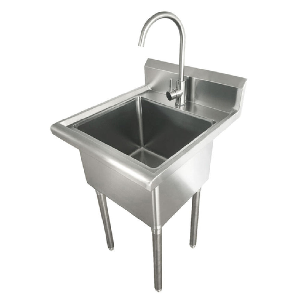 Omcan 44593 (44593) Laundry Sink (1) 24" Front To Back X 21-29/64" Wide X 13" Deep Bowls