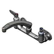 T&S Brass B-0230-0CS8-CR Faucet 8" Wall Mount 0CS8-LT Swivel Cast Spout With B-LT Stream Regulator