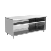 Hubert 32L-055 - Kratos® Enclosed Worktable, 96"W X 30"D X 42"H, 16 Ga